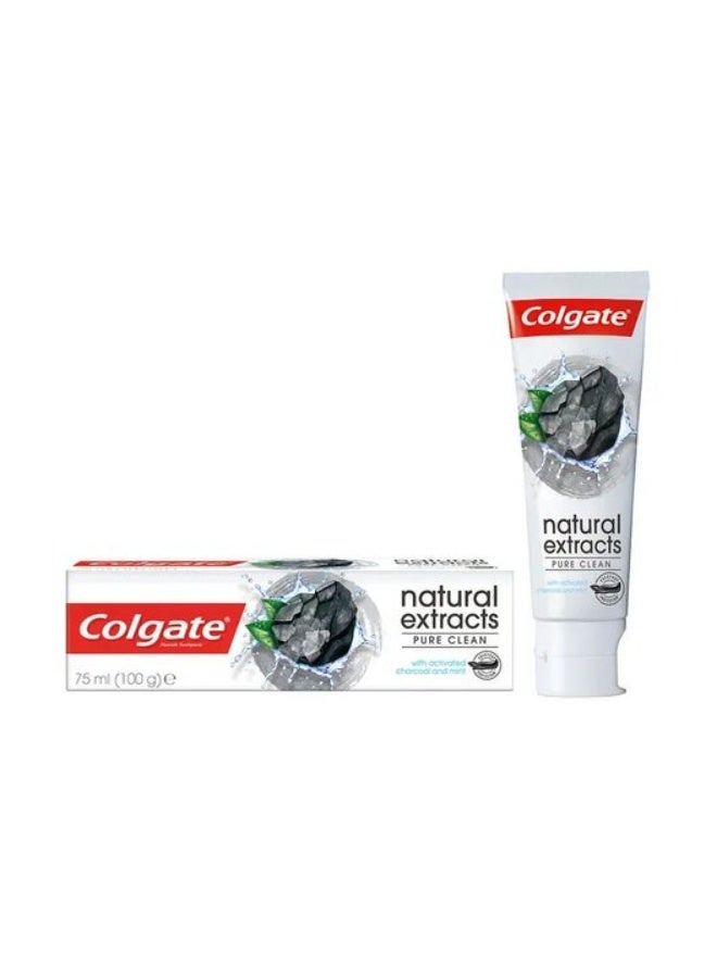 معجون أسنان كولجيت بخلاصة الفحم (Colgate Charcoal) - 75 مل - لتنظيف عميق وبياض طبيعي